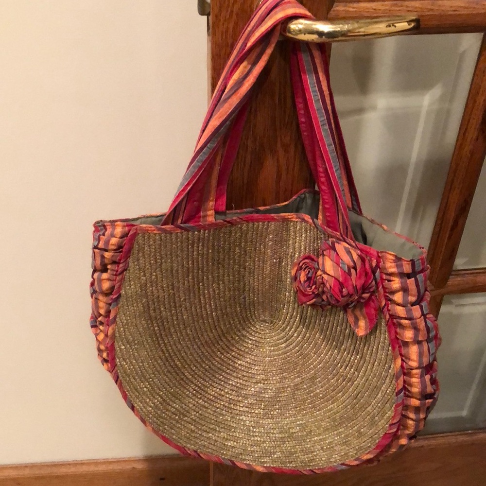 Anthropologie Buji Baja straw tote shoulder bag